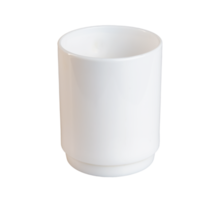 White cup. Side view. Mockup template png