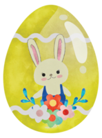 Easter egg watercolor painting png