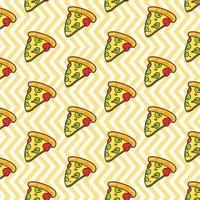 Vector seamless pizza pattern.