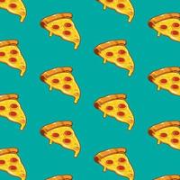 Vector seamless pizza pattern.