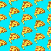 Vector seamless pizza pattern.