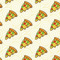 Vector seamless pizza pattern.