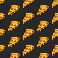 Vector seamless pizza pattern.