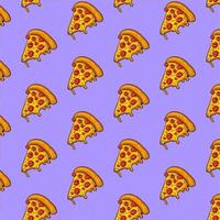 Vector seamless pizza pattern.