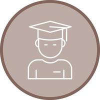 icono de vector de estudiante graduado