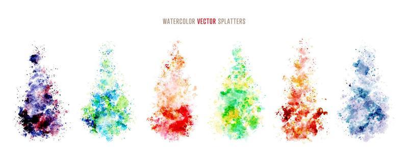 watercolor vector splatters