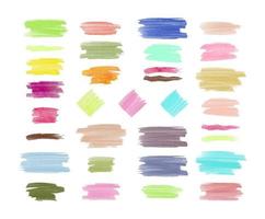 hand drawn watercolor brush stroke frames set vector