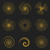 collection of radial line vector, set of spiral line vector