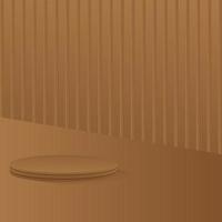 Vector of Brown Podium Background For Display Product