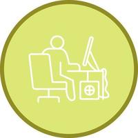 Computer Worker Vector Icon