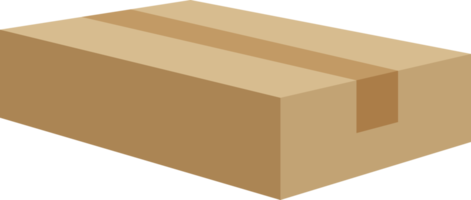 cerrado cartulina caja grabado arriba, marrón cerrado entrega embalaje caja png