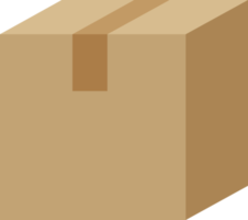 cerrado cartulina caja grabado arriba, marrón cerrado entrega embalaje caja png