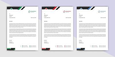 Modern letterhead template, abstract letterhead design template vector, printable letterhead template vector