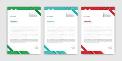 Business letterhead template design, modern letterhead design, abstract template vector