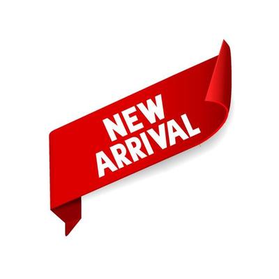 New arrival banner design template. New arrival label. Flat style vector illustration.