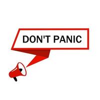 Dont panic. business concept with text. Modern vector. vector