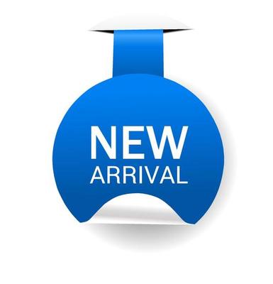 New arrival label. Sticker banner template with new arrival. new collection signs.