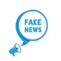 Fake news. Speech bubble icon with megaphone. Lie news, Modern vector icon design.