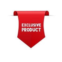 Exclusive product banner design. Exclusive product icon. Exclusive offer. Flat vector illustration.