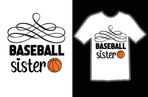 béisbol hermana svg t camisa diseño vector