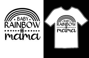 bebé arco iris mamá svg t camisa diseño vector