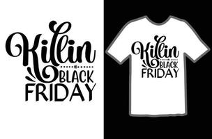 matando negro viernes svg t camisa diseño vector