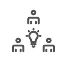 Business people related icon and linear vector. vector