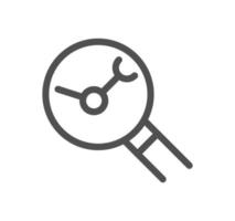 Engine optimization related icon outline and linear vector. vector