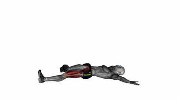 le fer traverser étendue aptitude exercice faire des exercices animation vidéo Masculin muscle surligner 4k 60 images par seconde video