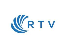 rtv letra logo diseño en blanco antecedentes. rtv creativo circulo letra logo concepto. rtv letra diseño. vector