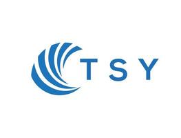 Tsy letra logo diseño en blanco antecedentes. Tsy creativo circulo letra logo concepto. Tsy letra diseño. vector