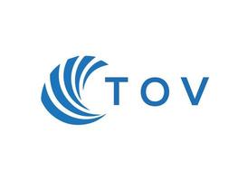 TOV letter logo design on white background. TOV creative circle letter logo concept. TOV letter design. vector