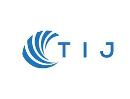 TIJ letter logo design on white background. TIJ creative circle letter logo concept. TIJ letter design. vector