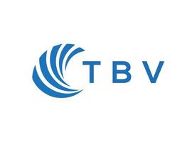 tbv letra logo diseño en blanco antecedentes. tbv creativo circulo letra logo concepto. tbv letra diseño. vector
