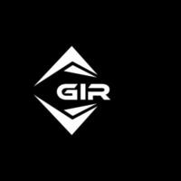 GIR abstract technology logo design on Black background. GIR creative initials letter logo concept. vector