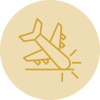 diseño de icono de vector de accidente de avión