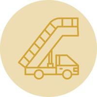 Airplane Stairs Vector Icon Design