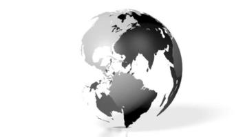 3d Terre avec tout continents - L'Europe , Asie, Afrique, Sud Amérique, Nord Amérique, Australie video