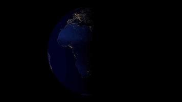 3d roterande jorden, klot, värld Karta video
