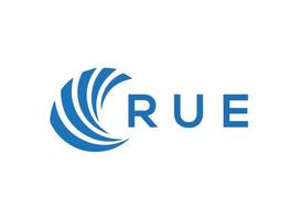 RUE letter logo design on white background. RUE creative circle letter logo concept. RUE letter design. vector