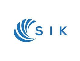 SIK letter logo design on white background. SIK creative circle letter logo concept. SIK letter design. vector