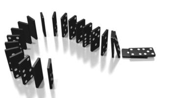 Domino Effect - Question Mark Concept - Camera Following video