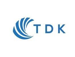 TDK letter logo design on white background. TDK creative circle letter logo concept. TDK letter design. vector