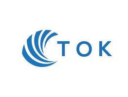 tok letra logo diseño en blanco antecedentes. tok creativo circulo letra logo concepto. tok letra diseño. vector