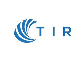 TIR letter logo design on white background. TIR creative circle letter logo concept. TIR letter design. vector