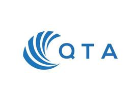 QTA letter logo design on white background. QTA creative circle letter logo concept. QTA letter design. vector
