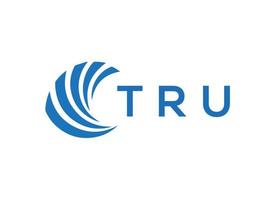 TRU letter logo design on white background. TRU creative circle letter logo concept. TRU letter design. vector