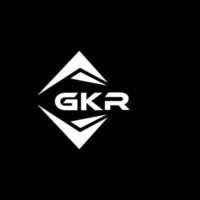 gkr resumen tecnología logo diseño en negro antecedentes. gkr creativo iniciales letra logo concepto. vector