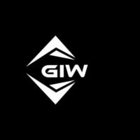 giw resumen tecnología logo diseño en negro antecedentes. giw creativo iniciales letra logo concepto. vector