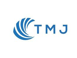 TMJ letter logo design on white background. TMJ creative circle letter logo concept. TMJ letter design. vector
